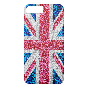 Glitzer-Gewerkschafts-Jack-BRITISCHE britische iPhone 8 Plus/7 Plus Hülle