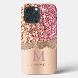 Glitzer Girly Sparkle Rose Gold Brautparty Case-Mate iPhone Hülle