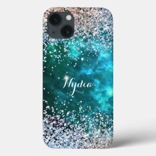 Glitzer Girly Sweet 16 Sparkle Aquamarin Case-Mate iPhone Hülle