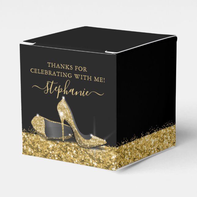 Glitzer Glam Birthday Party Geschenkschachtel (Vorderseite)