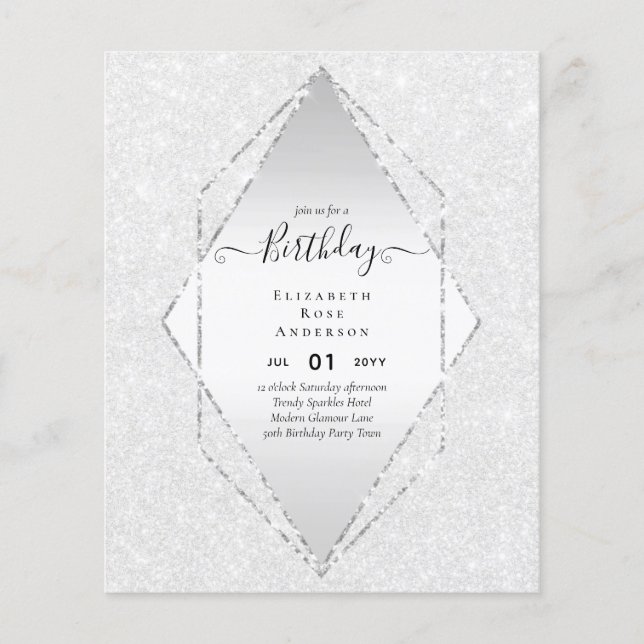 GLITZER Glam Foil Hübsch Jegliches Alter Flyer (Vorne)