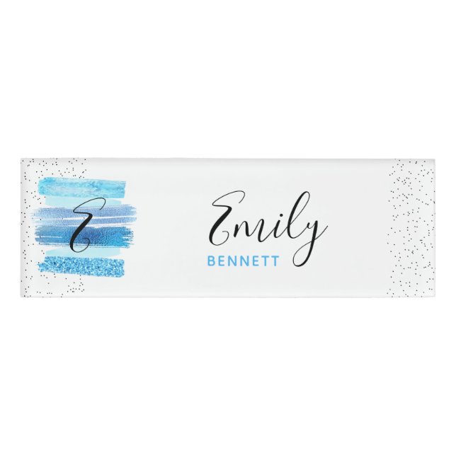 Glitzer Glam Namenschild (Vorderseite)