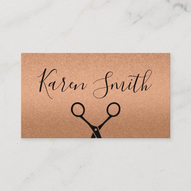 Glitzer Glamour / Salon Stylist Visitenkarte (Vorderseite)