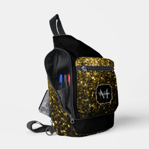 Glitzer-Glitzern für Gold-Imitate Crossbody Bag
