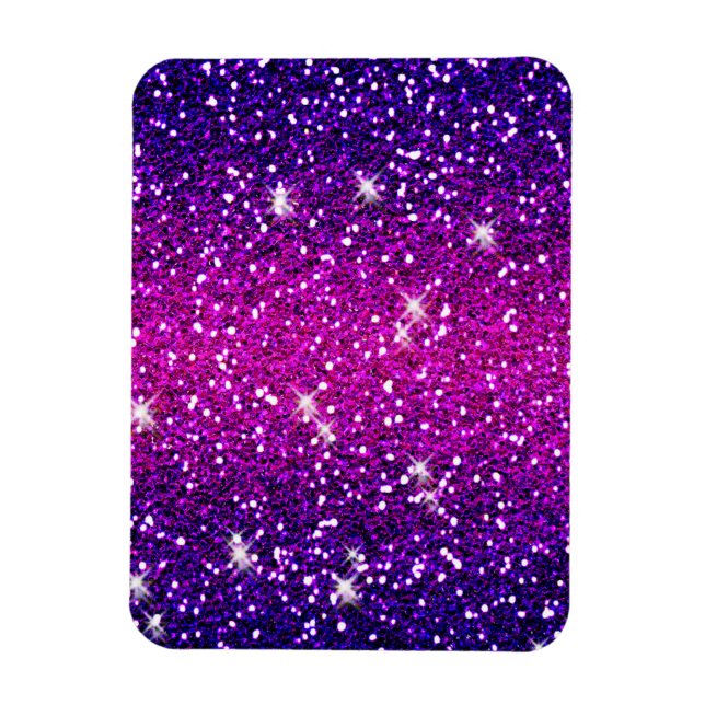 Glitzer Glitzern Lila Rosa Textur Magnet (Vertikal)