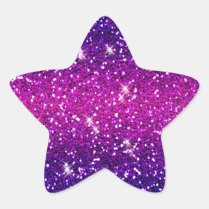 Glitzer Glitzern Lila Rosa Textur Stern-Aufkleber