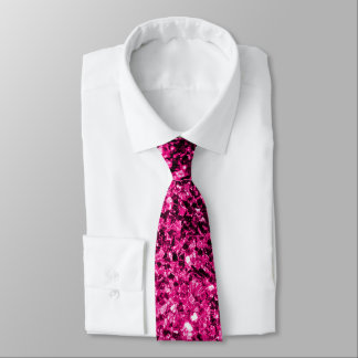 Glitzer-Glitzern mit heißen rosa Imitaten Krawatte