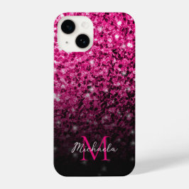 Glitzer-Glitzern mit rosa Imitate iPhone 14 Hülle