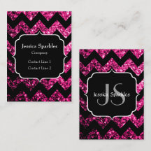 Glitzer Glitzern schwarz, rosa, Zickzack