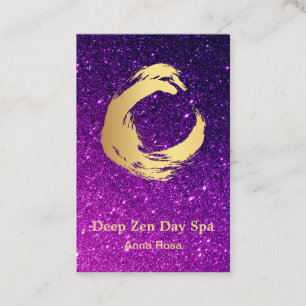 *~* Glitzer Gold Brush Reiki Medizin Zen Visitenkarte