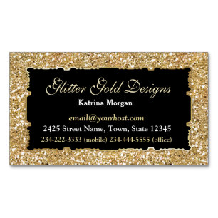 Glitzer Gold Elegante Magnetkarte Magnetische Visitenkarte
