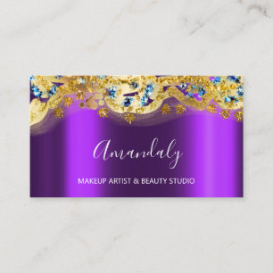 Glitzer Gold Event Planner Fashion Shop Visitenkarte