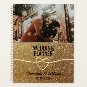 Glitzer Gold Foto Hochzeitsplaner Planer