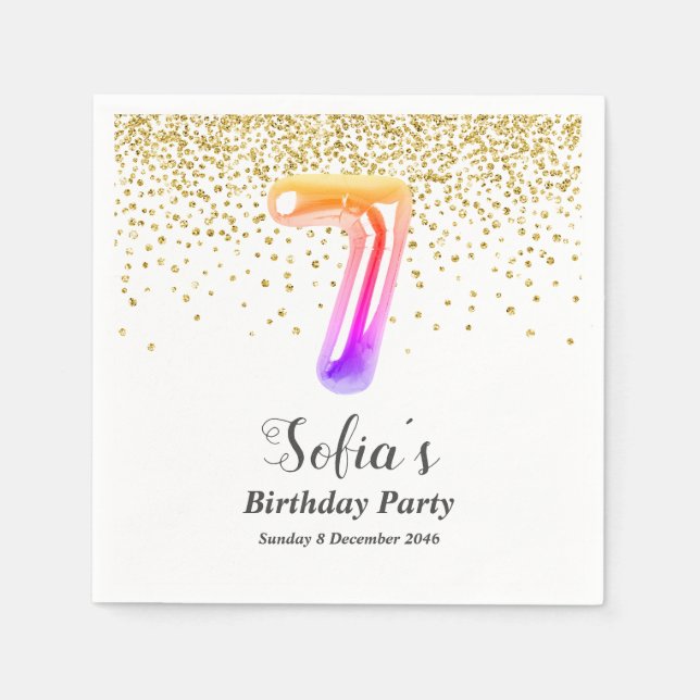 Glitzer Gold , goldenes Funkeln 7. Serviette (Vorderseite)