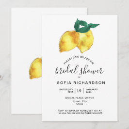 Glitzer Gold Lemon Citrus Greenery Sommer Einladung