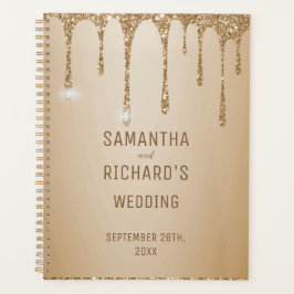 Glitzer Gold Tropfen Champagne Beige Hochzeit Planer