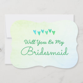 Glitzer Gradation Heart werden Sie meine Bridesmai Einladung