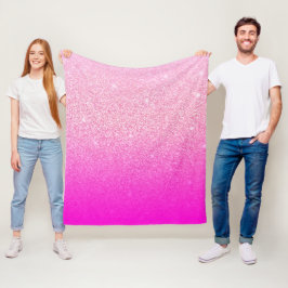 Glitzer Gradient Pink Fleecedecke