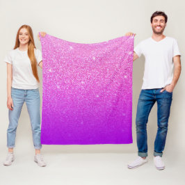 Glitzer Gradient Pink Fleecedecke
