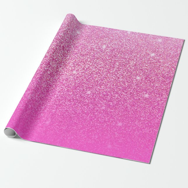 Glitzer Gradient Pink Geschenkpapier (Ungerollt)