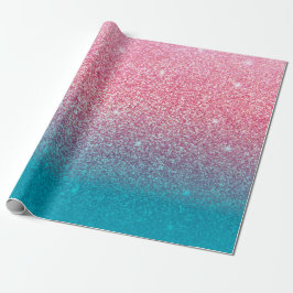 Glitzer Gradient Pink Geschenkpapier