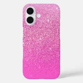 Glitzer Gradient Pink iPhone 16 Hülle