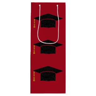 Glitzer-Graduierungskappe Geschenktüte Für Weinflaschen