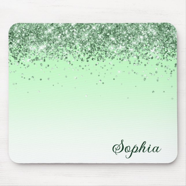 Glitzer Green Mousepad (Vorne)