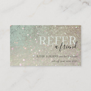 Glitzer Green Pink Aqua Shimmer Verleihung eines F Visitenkarte