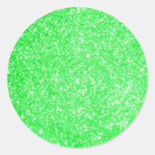 Glitzer Green Runder Aufkleber