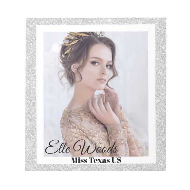 Glitzer-Grenzübergangsanzeiger Notizblock (Vorderseite)