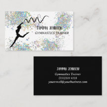 Glitzer Gymnastik Weiß