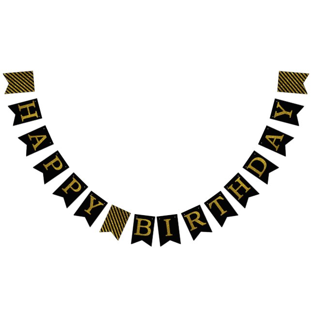 Glitzer Happy Birthday Banner (Alle)