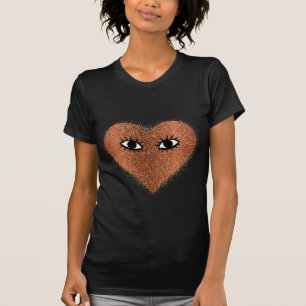 Glitzer Heart Face Tshirt