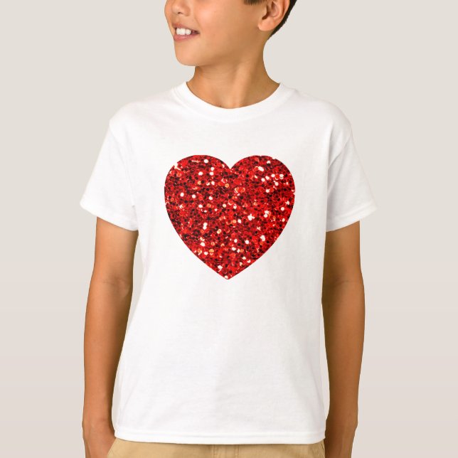 Glitzer Heart T-Shirt (Vorderseite)