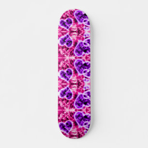 Glitzer Hearts Cruiser Custom Pro Long Board Skateboard