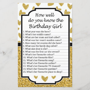 Glitzer Herz Wie gut kennen Sie Geburtstag?