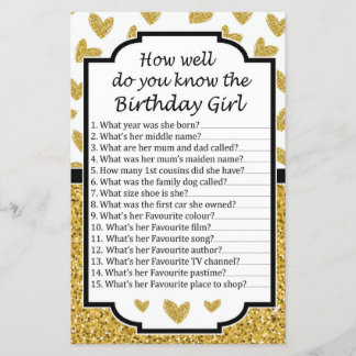 Glitzer Herz Wie gut kennen Sie Geburtstag?