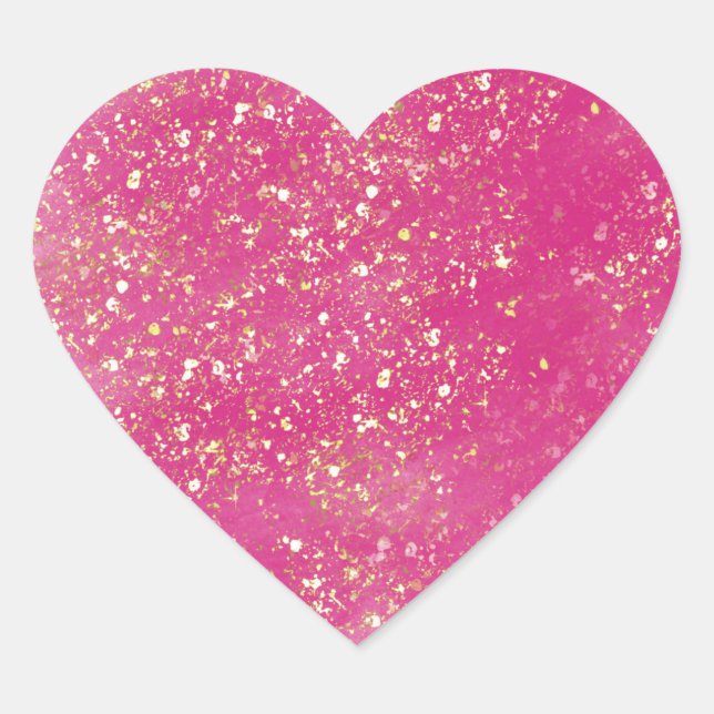 Glitzer Herzsticker, für Geschenke! Herz-Aufkleber (Vorderseite)