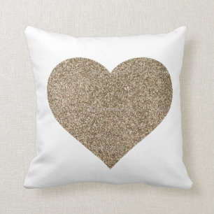 Glitzer-Herzthrow-Kissen Kissen