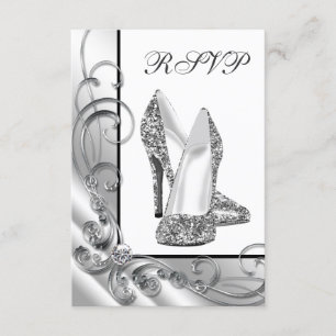Glitzer High Heel Shoel UAWG RSVP Karte