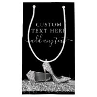 Glitzer High Heels Black Silver Custom