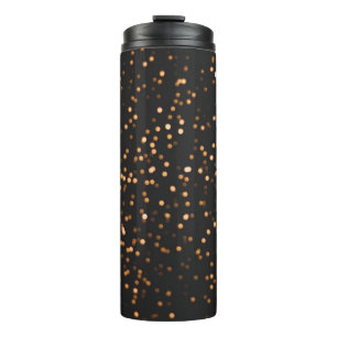 Glitzer-Hintergrundgold Thermosbecher