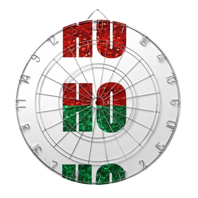 Glitzer ho ho ho dartscheibe (vorne)