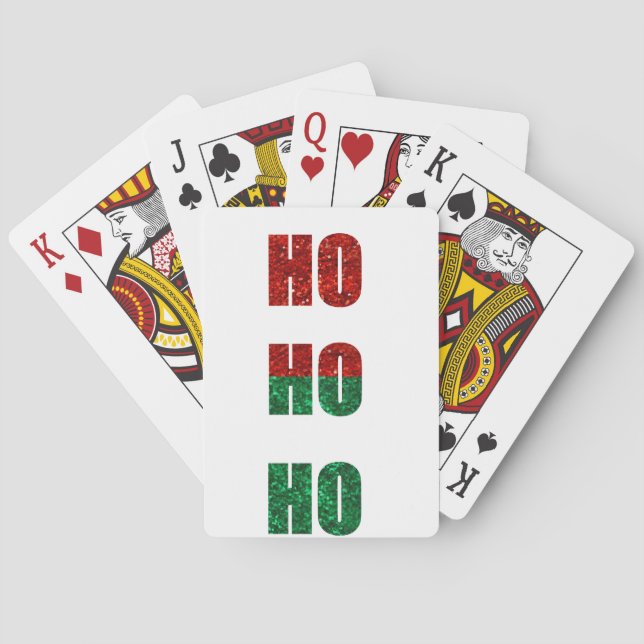 Glitzer ho ho ho spielkarten (Rückseite)