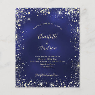 Glitzer-Hochzeitseinladung der Marine