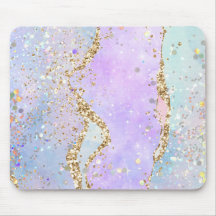 Glitzer Holographic Pink Marble Mermaid Unicorn