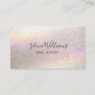 Glitzer Holographic Sparkle Minimalistisches Skrip Visitenkarte