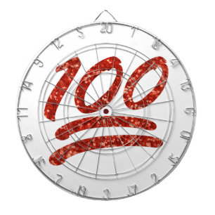 Glitzer hundert emoji dartscheibe