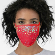 Glitzer Imitats strahlend rot glänzen eleganter Co